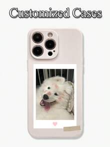 1件 DIY 愛心貼紙相框設計情侶照片超薄防滑 TPU 手機殼，適用於 Apple Duo/18ProMax/17ProMax/16Pro/15/14Plus/13Pro/12ProMax/11/XsMax/8/7/6Plus/5 手機配件 - 彩色 - 查看 4