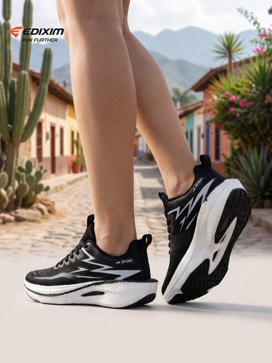 EDIXIM Professional Women's Road Running Shoes, Lightweight Shock-Absorbing Non-Slip For Spring/Summer, Aerobics, Jump Rope, Marathon, Jogging, Ultra-Light Women's Sports Shoes