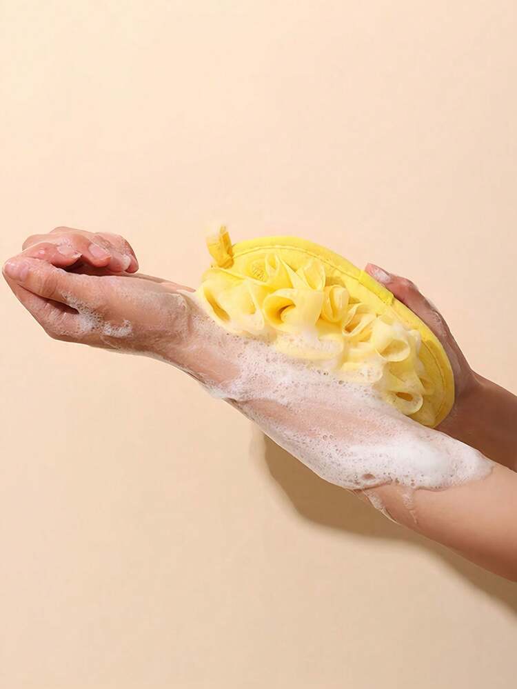 1 Pc Baby Bath Sponge, 2-In-1 Exfoliating Bath Flower And Bath Cloth, Non-Slip Baby Bath Set - Multicolor - View 8