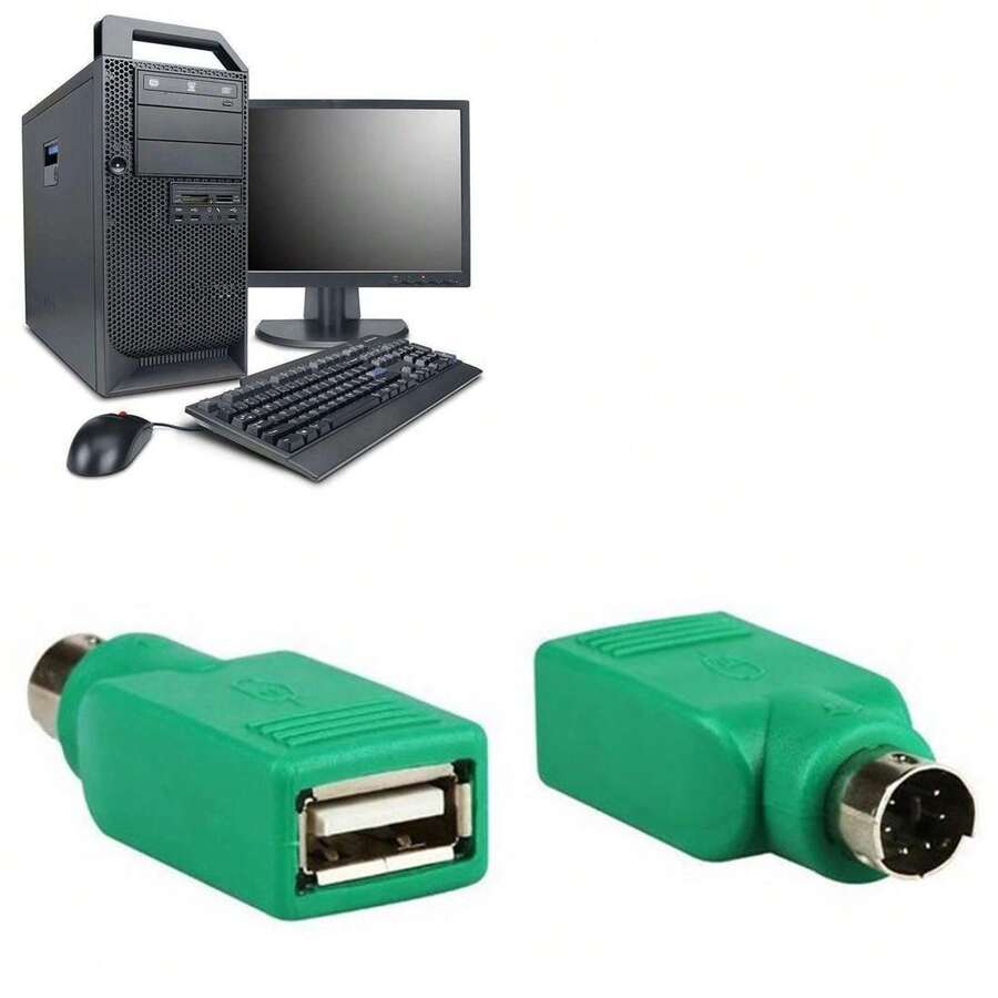 Adaptador Cable Para Teclado O Mouse Ps/2 A Usb Color Verde - B - Ver 1