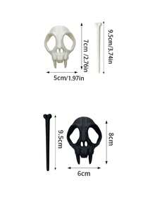 Half Gothic Skull Hair Clip, Cute & Fun Hair Accessory, Fashion Decorative Hair Clip, Suitable For Women And Girls, Daily Wear And Holiday Dress-Up - One Size - View 9