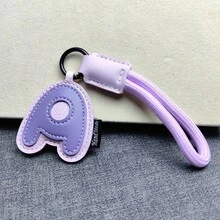 1pc PU Leather 3D 26 Letters Keychain Pendant Ornament, Women's Fashion Bag Backpack Charm With Round Ring Buckle - Suitable For Valentine's Day Gift Or Decoration - Multicolor - View 15