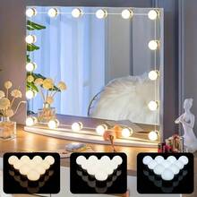 1pc Adjustable Brightness Makeup Light Strip, USB Powered Vanity Light, 3 Color Modes (White/Warm/Neutral), Shadowless Makeup Lighting, Suitable For Dressing Room, Vanity, Live Streaming, Suitable For Bar, Home And Entertainment Venues - 3 Light Color - View 1