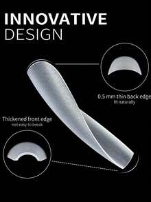 Soft Rubber Nail Clippers, Matte Full Coverage Press-On Nails, Pointed Nails, Coffin Shaped Nails, Peelable Glue Extension Nail Stickers, Capsule Press-On Nails, Nail Art Supplies, Suitable For Girls And Women Nail DIY - Multicolor - View 8