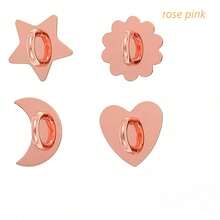 4PCS Heart Sunflower Star Moon Shaped Multi-Function Phone Ring Holder, Universal Anti-Drop Creative Phone Case Accessory For Smartphones And Tablets - Multicolor - View 11