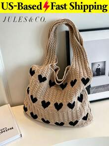 Retro Crocheted Breathable Crossbody Bag Bohemian Hollow-Out Floral Tote Boho Bag For Beach Shopping Travel Gift For Summer Birthday Vacation Holiday - 彩色 - 查看 1