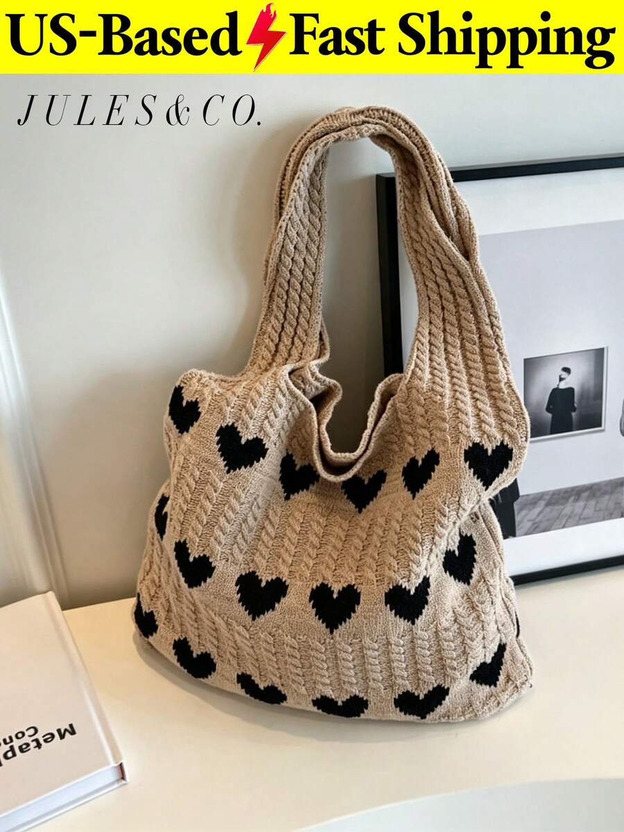 Retro Crocheted Breathable Crossbody Bag Bohemian Hollow-Out Floral Tote Boho Bag For Beach Shopping Travel Gift For Summer Birthday Vacation Holiday - 彩色 - 查看 1