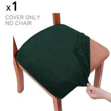 Stretch Soft Velvet Chair Seat Slipcover, Removable Washable Dustproof Chair Cushion Protector, Universal Seat Pad Cover Suitable For Kitchen, Dining Room And Hotel - Multicolor - View 14