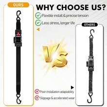 2pcs Orange Retractable Ratchet Tie Down Straps,Polyester Webbing With Steel Ratchet,Self Locking Auto Wind Quick Release,Adjustable Length Lightweight,Suitable For Truck Trailer Motorcycle Cargo Securing,Anti-Rust Coating Durable All-Weather Use - Telescopic Ratchet Strap - View 8