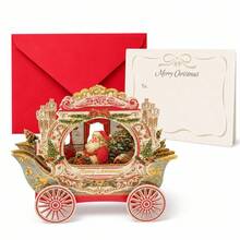 1pc Creative 3D Pop-Up Christmas Card, Beautiful Handmade Christmas Card, Suitable For Friends And Family, Luxury Holiday Party Gift And Secret Santa Gift 2026 - Multicolor - View 7