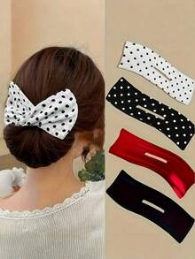 4 buah Jepit Rambut Pembuat Sanggul Wanita (Lazy Twist Clip) - MultiWarna - View 1