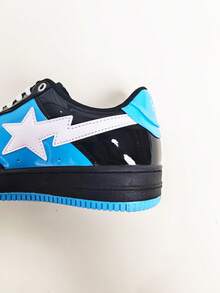 A BATHING APE STA LOW Sneakers Blue Black BAPE Skate Shoes - Blue - View 4
