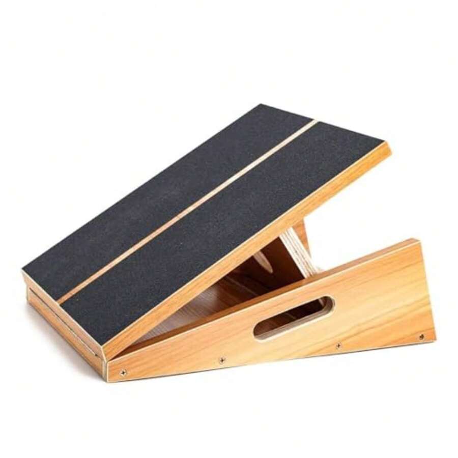 StrongTek Wooden Slant Board, Adjustable Incline, Side Handles, Non-Slip Standard And XL Sizes, Full Or Partial Non-Slip Surfaces, Side Carry Handle, Calf And Ankle Stretching, Squats And Rehab - Fullcoverage - View 1