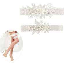 Bridal Garters & Barefoot Sandals - White - View 10