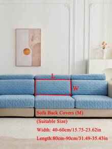 1pc Plush Sofa Cushion Cover, Elastic Thickened Non-Slip Sofa Cover, Suitable For Living Room, Bedroom, Outdoor Sofa, Protects Sofa From Pet Damage, Fits L-Shaped Single Sofa And 1/2/3/4 Seater Sofa, Autumn/Winter Home Decor Sofa Cover - Blue - View 13