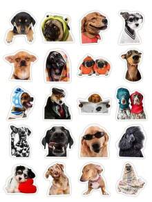 50pcs Funny Dog Expression PVC Stickers, Cartoon Decorative Gift, Suitable For Scrapbook, Laptop, Luggage, Guitar, Water Bottle, Phone Case DIY Decals - Multicolor - View 10