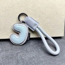 1pc PU Leather 3D 26 Letters Keychain Pendant Ornament, Women's Fashion Bag Backpack Charm With Round Ring Buckle - Suitable For Valentine's Day Gift Or Decoration - Multicolor - View 22