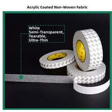 3M Double-Sided Adhesive 9080hl - Invisible, Ultra-Thin, High Viscosity, Fixed, Strong, Invisible, Heat-Resistant White 3M Tape - Length-10m - View 2