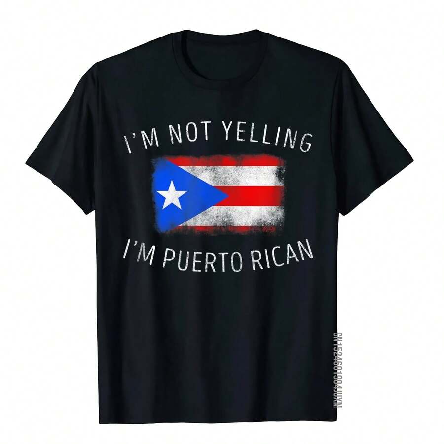 Cotton T-Shirt For Men, Funny Puerto Rico Pride Shirt, High Street Style, Cheap - 款式 - 查看 1