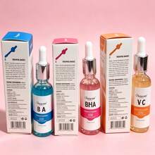 MORE BEAUTY Kit de Serum Facial 3 en 1 con Vitamina C, Ácido Salicílico BHA y Ácido Hialurónico HA, Suero Aclarante  y Antiarrugas para Minimizar Poros e Hidratación Profunda, Kit de Cuidado Facial Completo para Todo Tipo de Piel--30ml/botella - MH-5376-HA - Ver 4