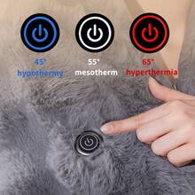 1pc+USB Powered Heated Shawl Electric Blanket, Soft Comfortable Skin-Friendly Fabric, Machine Washable, 3 Heating Levels, Wearable Heating Blanket, Suitable For Home And Outdoor Use, Best Gift For Family And Friends On Holidays - Grey - View 6