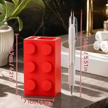 1pc Creative 3D Printed Modular Pen Holder/Toothbrush Holder Storage, Nestable Bathroom Countertop Organizer For Toothpaste And Toothbrush Set, Also Suitable For Pens, Pencils, Brushes, Etc. Perfect For Bathroom, Desk Decoration, Classroom, Office, Home Decor. Great For Back To School And Graduation Season. - Multicolor - View 6
