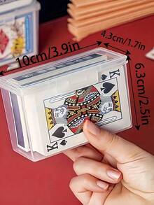 Portable Card Storage Box With Buckle Transparent Poker Card Storage Box Unisex Lightweight Tabletop Game Card Deck Box Suitable For Home, Christmas, Halloween, Thanksgiving Gifts, Room Decor, Back To School, Dorm, Travel Essential Accessories - Multicolor - View 11