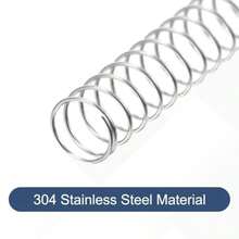 50Pcs 304 Stainless Steel Compression Springs, 0.3mm X 6mm X 35mm Small And Tiny Pen Spring For Home Repair And DIY, Workshop And Industrial Use, Silver Tone - 6mmx35mm - View 3