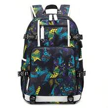 Colorful Graffiti Print Waterproof Laptop Backpack, Street Fashion Casual Daily Use Bag, Large Capacity Travel Backpack, Suitable For Outdoor Sports, Vacation, Daily Commute And Campus Life - Multicolor - View 11