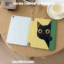 Cat Pattern Tablet Protective Case, Tri-Fold High Transparency Acrylic With Pen Slot Protective Case. Tablet Protective Case Features: Tri-Fold Stand Design, Smart Sleep/Wake, Full Coverage Protection, Skin-Friendly Frame Material, Airbag Anti-Drop Frame, Multi-Angle Stand, Built-In Pen Slot, Precise Cutouts, Lightweight And Portable. - Multicolor - View 2