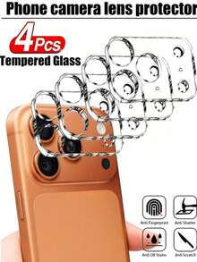 Yezodawee 4pcs 3D Transparent Camera Lens Protector, 9H Tempered Glass Anti-Scratch Lens Film, Compatible With Phone18 Pro Max/18 Pro/17 Pro Max/17 Pro/16 Pro Max/16 Pro/15 Pro Max/15 Plus/14 Pro Max/14 Pro/13 - Clear - View 20