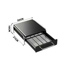 1pc Multifunctional Kitchen Storage Box With Pull-Out Drawers, Hollow Draining Countertop Storage Box, Holds Coffee Machine, Capsules, Tea Bags, Rice Cookers, Tableware And Condiments For Neat Kitchen Counter Arrangement - Coffee Capsule Holder - View 11