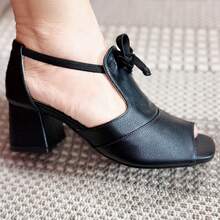 Lola MF Sandal | 4.5cm Block Heel | Exclusive Design | True To Size | Premium Comfort Insole - Black - View 7