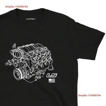 LS1 LS3 LS2 LS7 LS V8 Engine Design Men's T-Shirt, Vintage Washed Graphic Top For Daily Wear, Breathable Streetwear - 款式 - 查看 1