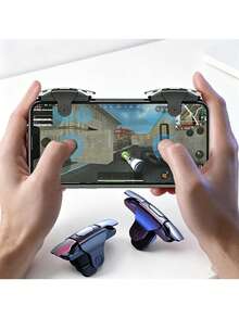 2 Metal Mechanical Triggers | Universal For All Smartphones | One-Button Burst Fire For Mobile/COD | Ergonomic Non-Slip Grip Comfortable Play | Fast Response High Accuracy Gaming Buttons | Pocket-Sized Foldable Durable Gaming Accessory - Multicolor - View 3