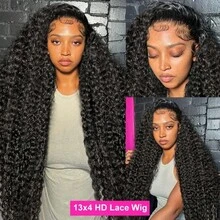 Dollface 13x6 HD Sheer Lace Front Wig With Jerry Curls And 200% Density, 13x4 Pre-Cropped Human Hair Wig, 18-38 Inch Curly Human Hair Wig For Women, Suitable For Various Occasions - SPure Natural - View 5