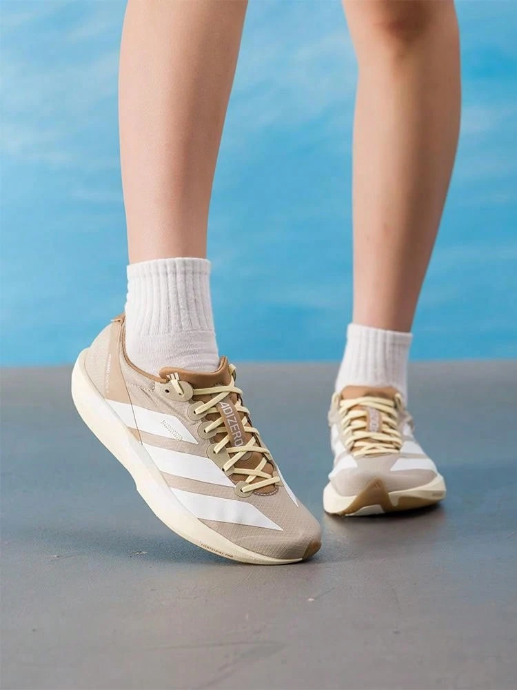 Adidas Women's Running Shoes ADIZERO ADIOS 9 2026 Summer New Racing Training Running Shoes LB8522 - Khaki Brown/Bright White/Deep Earth Brown - View 1
