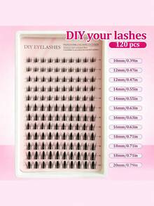 SRCKFIZ 120pcs DIY Eyelash Extension Kit, Single Cluster False Eyelashes 10-20mm Mixed Length Cartoon Style, Includes Eyelash Glue & Sealer, Remover, Eyelash Tweezers And Brush, Home Self-Application Eyelash Extension Set - Multicolor - View 7