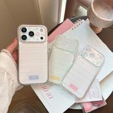 Line Doodle Flower Apple 17pm Phone Case Compatible With IPhone 16 Transparent 14 Fresh Gentle 15 Compatible 17 Full Coverage Anti-Drop Protective Cover - Royal Blue - View 4