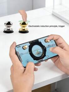 2pcs Mobile Game Controller Trigger Kit, Sensitive Joystick Touchscreen Buttons, BGMI Mobile Game Controller Trigger And Joystick Set - High Sensitivity Touchscreen Shooting Buttons Compatible With IPhone Android Phones, Easy Installation Suction Cup Ergonomic Gaming Accessories For Games - Multicolor - View 4