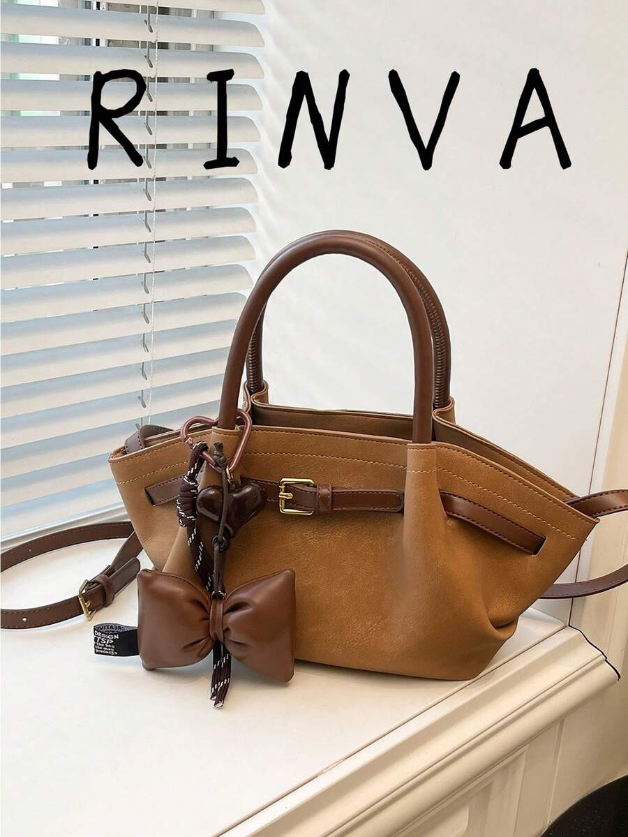 A Stylish, Unique Everyday Handbag; A Modern, High-Capacity Women's Shoulder Bag Suitable For Work, Commuting, And Campus Life. - Brown - View 1