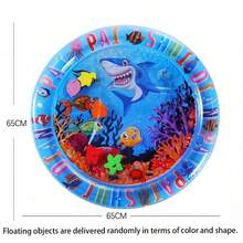Baby Inflatable Dolphin Crawling Mat, Water Play Mat, Activity Play Mat, Holiday Gift, Water Mat (Floating Object Random Color) Can Be Filled With Warm Water, - Multicolor - View 14