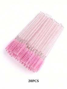 40pcs/20pcs/1pc Mascara Wands, Nylon Bristle Eyelash Brush Spoolies, Unscented Eyebrow Extension Applicator With ABS Plastic Rod, Crystal Stem Eyelash Brushes Wand Set For Women,Makeup Tools,Spiral Mascara Eyebrow Brushes,Cleaning Glitter Accessories - New Model - View 10