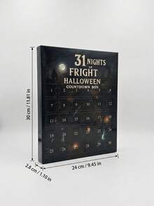 31 Nights Of Fright Halloween Countdown Box - 30 Days Advent Calendar With 30 Collectible Gothic Mini Figures, Spooky Pumpkin Skull Toy Surprise Box, Fall Halloween Party Decorations - Multicolor - View 5