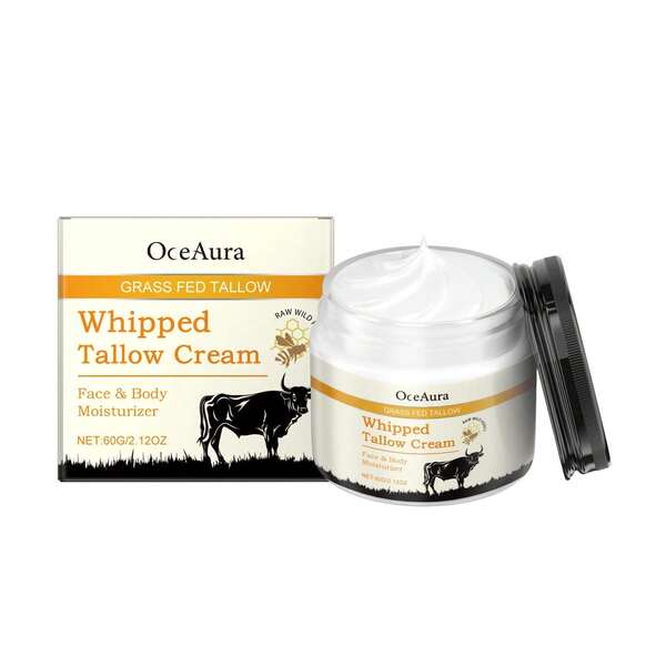 JU8G Crema Hidratante de Sebo de Res y Miel OceAura Hidrata, Nutre y Suaviza la Piel para el Cuidado de la Piel Facial Seca.HEDG