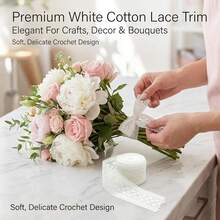 4.2cm Beige Lace Trim, Cotton Crochet Lace, Suitable For Sewing Crafts, Gift Wrapping, Wedding Dress Applique Decoration And Other Uses, Fabric For Sewing, Halloween Craft Materials, Ribbon Fabric, Craft Supplies - Multiple Styles - View 6