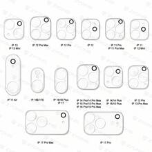ZYONS 4pcs 17 Pro/16/15/14/13/12/11 Camera Lens Protector, Military Grade Anti-Scratch, 9H Tempered Glass Lens Cover, No Effect On Night Photography, Transparent - Clear - View 8