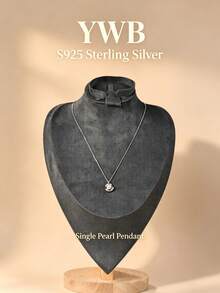 S925 Sterling Silver Irregular Swirl Freshwater Pearl Necklace For Women DD1998 - Silver - View 3