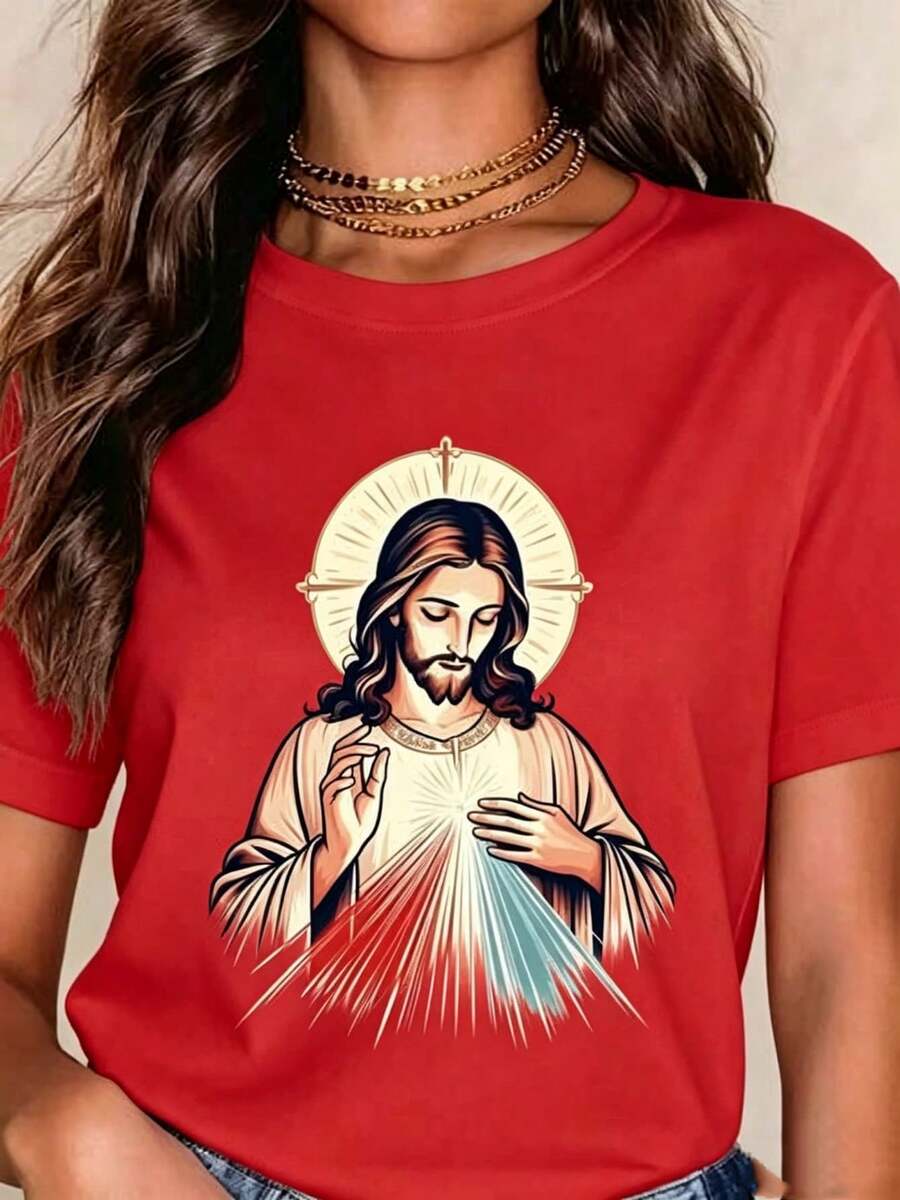 Women T-Shirts - 紅色 - 查看 1