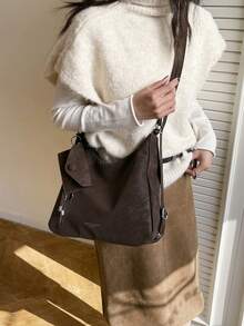 A Fashionable Women's Crossbody Bag With A Modern And Multifunctional Design, Suitable For Casual Wear, Classic Appearance For Daily Use, Released In 2026. - Coffee - View 9